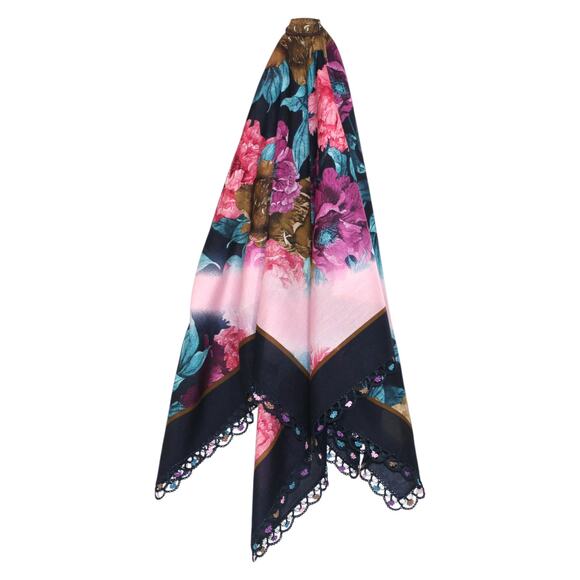 Tulbent Scarf Handmade Crochet Detailing NWOT - Picture 7 of 9